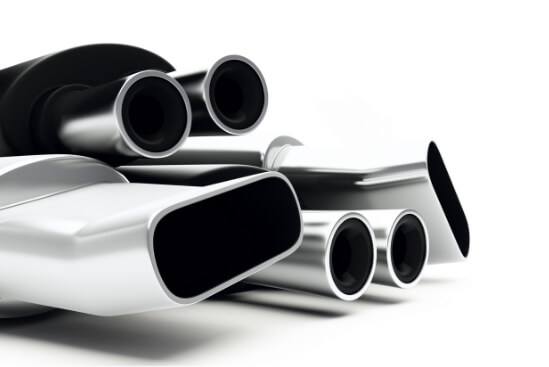 Various custom exhaust systems
